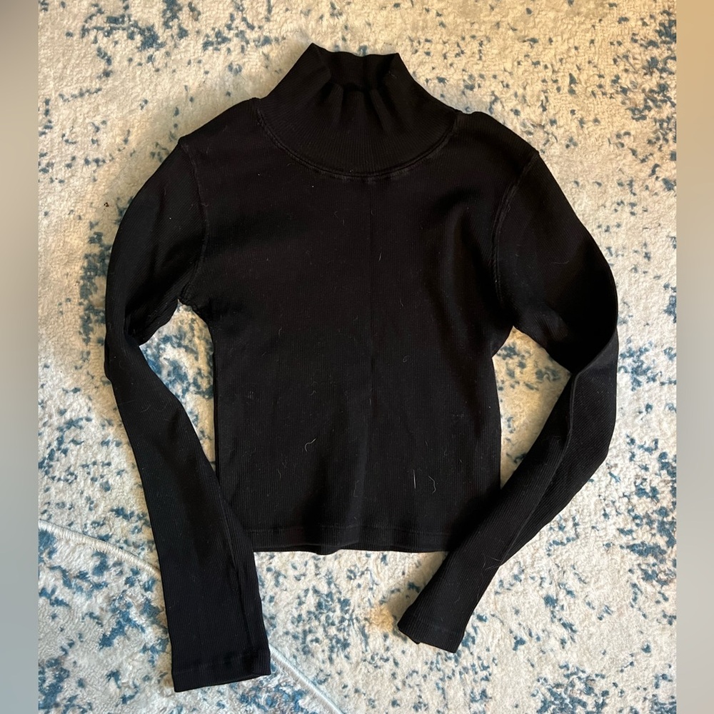 Big bud press black ribbed turtleneck size xxs